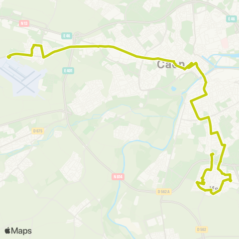 Twisto Carpiquet Aéroport - Ifs Jean Vilar map