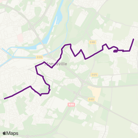 Twisto Cuverville Callouins - Caen Rostand Fresnel map