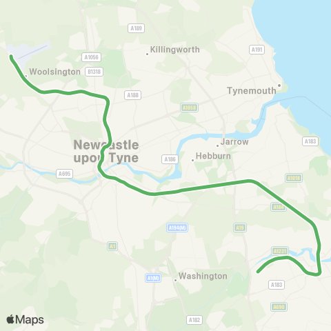 Tyne and Wear Metro  map