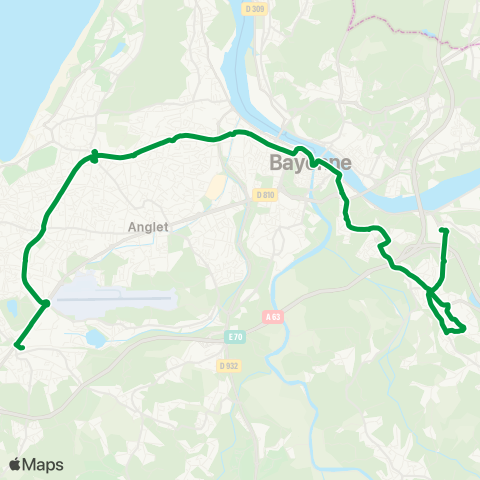 Txik Txak Gare de Biarritz - St-Pierre d'Irube C.Cial Ametzondo map