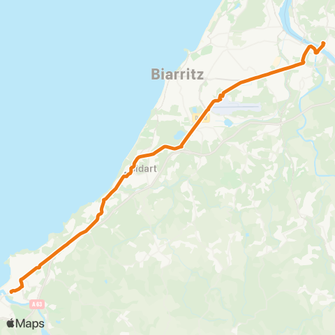 Txik Txak Gare de Bayonne Parvis - St-Jean-de-Luz Halte Routière map