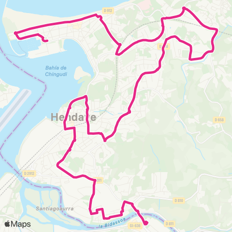 Txik Txak Irun Béhobia - Hendaye Orangers map