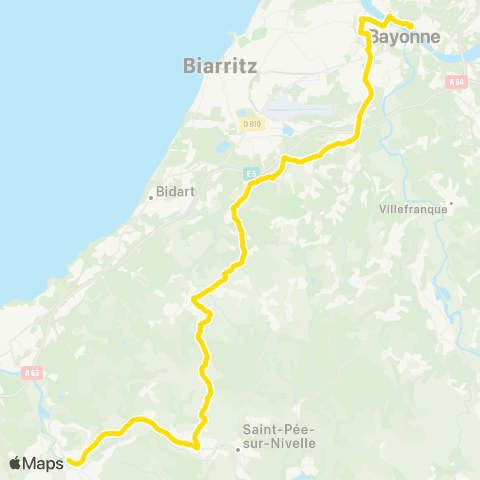 Txik Txak Bayonne - Arbonne - Ahetze - Ascain map