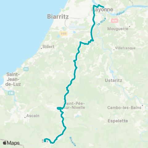Txik Txak Bayonne - Bassussarry - Arcangues - St-Pee-s/-Nivelle - Sare map