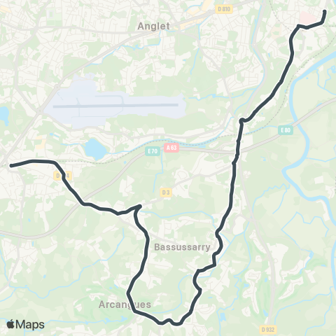 Txik Txak Bayonne Lauga - Gare de Biarritz Mariano map