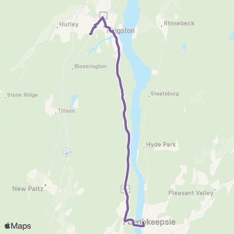 UCAT Kingston - Poughkeepsie map