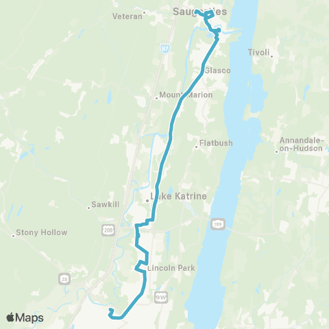 UCAT Kingston - Mall - Saugerties map