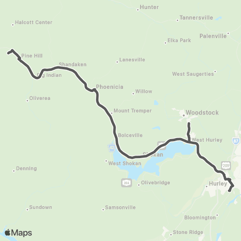 UCAT Kingston - Woodstock - Pine Hill map
