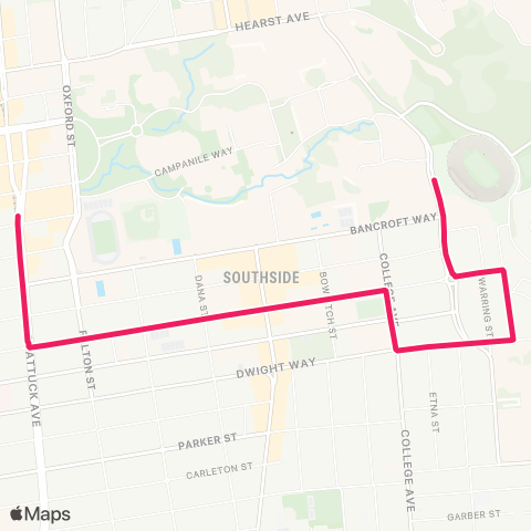 Bear Transit R Line map