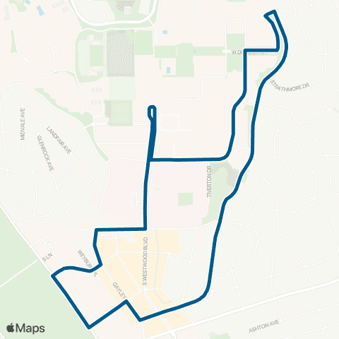 Bruin Bus U1 map