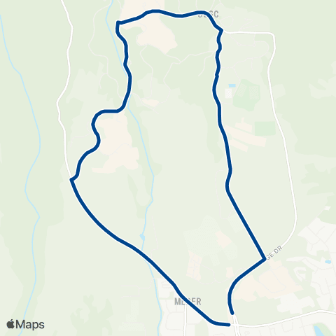UCSC TAPS Curtailment - Barn Theater Loop map