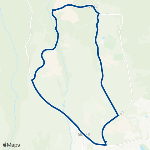 UCSC TAPS Curtailment - East Gate Loop map