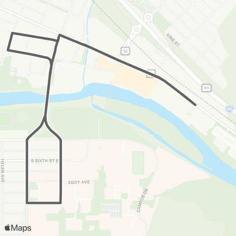 UDASH Silver Line map