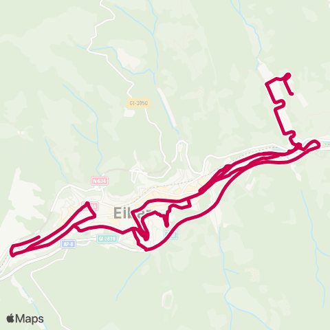 Udalbus Eibar Udalbus Barrios map