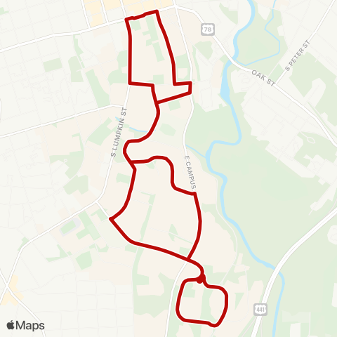 UGA Transit Main Campus map