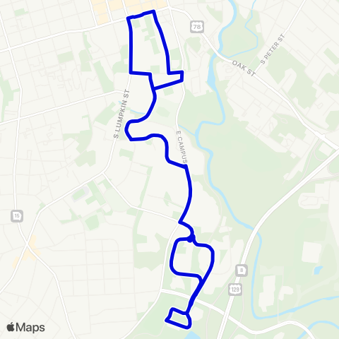 UGA Transit Central East map