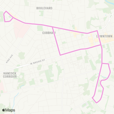 UGA Transit Health Science map