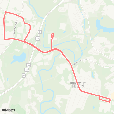 UGA Transit Vet Med map