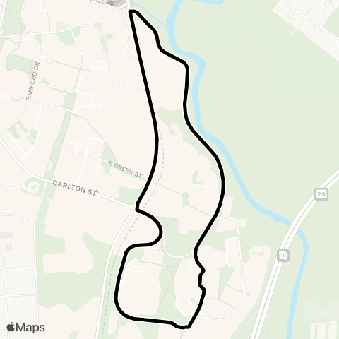 UGA Transit Stadium Loop map