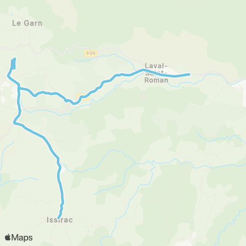 UGGO Mobilités Laval-St-Roman – St Christol – Aiguèze map