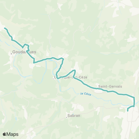UGGO Mobilités Vallée de la Ceze - Bagnols sur Ceze map