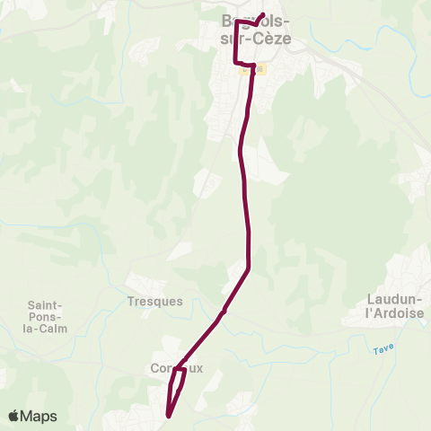UGGO Mobilités Connaux - Gaujac - Bagnols sur Ceze map