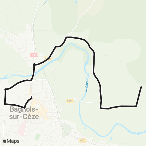 UGGO Mobilités Carmignan - Bagnols sur Ceze map
