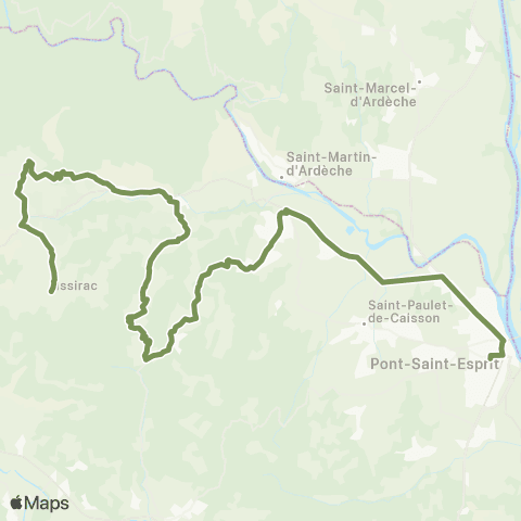 UGGO Mobilités Pont Saint Esprit-Issirac map