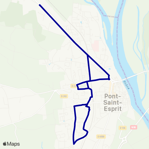 UGGO Mobilités Navette Bleue map