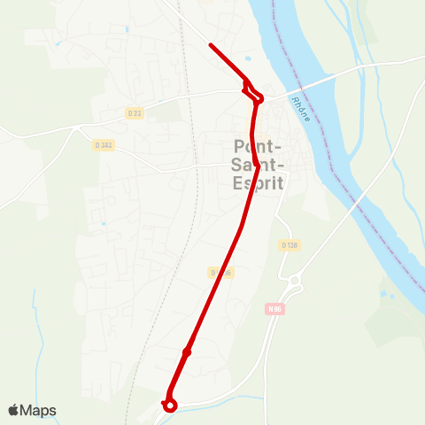 UGGO Mobilités Navette Rouge map