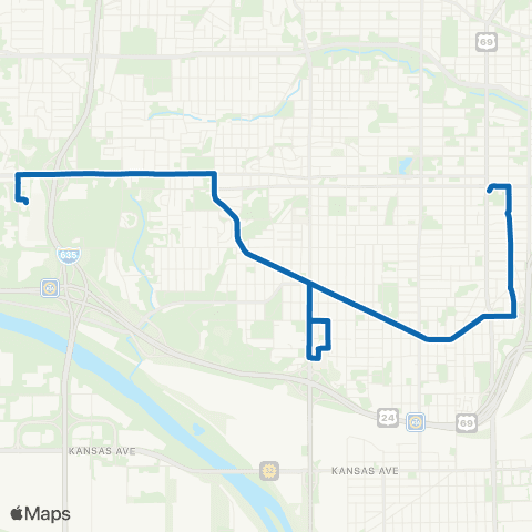 RideKC Central map
