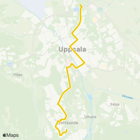 UL Uppsala Fredrika Bremersgatan—Uppsala Cellovägen map