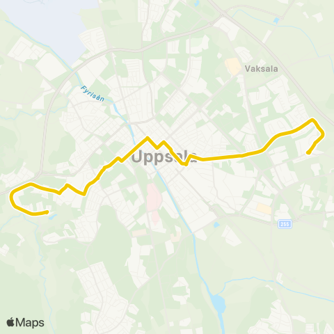 UL Uppsala Södra Slavstavägen—Uppsala Säves Väg map