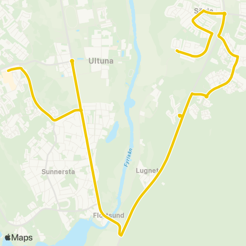 UL Uppsala Vävstolsvägen—Uppsala Gottsunda Torg map