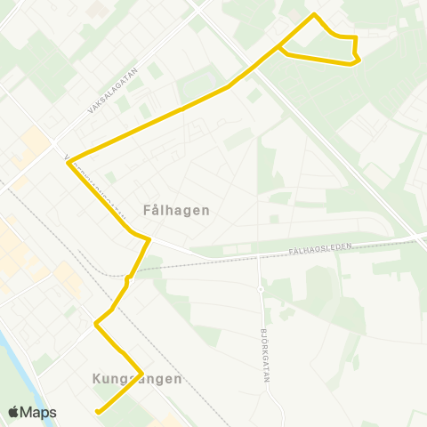 UL Uppsala Siktargatan—Uppsala Brantingsskolan map