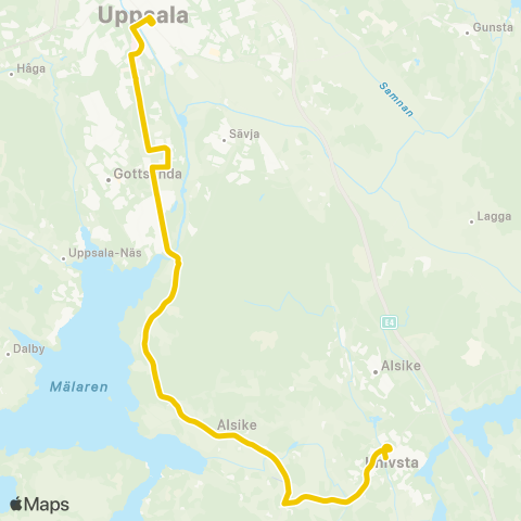 UL Knivsta Station—Uppsala Centralstationen map