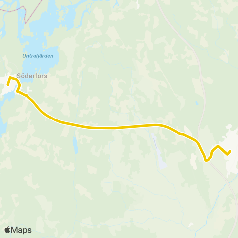 UL Söderfors Bruksskolan—Tierp Station map