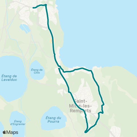 Ulysse St Mitre Varage - Istres Daudet Allô le bus map