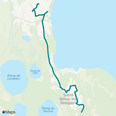 Ulysse St Mitre Juverdes Bis - Istres Allô le bus map