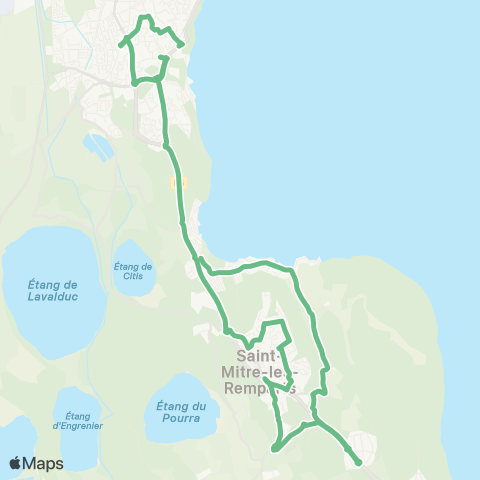 Ulysse Istres - St Mitre Foyer 3ème âge Allô le bus map