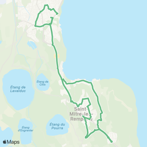 Ulysse Istres - St Mitre Vivaldi Allô le bus map