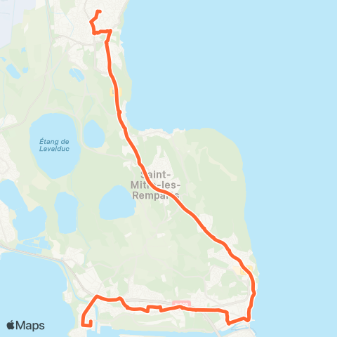 Ulysse Scolaires Port de Bouc SNCF - Istres PEM map