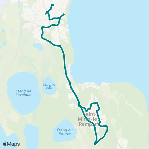 Ulysse St Mitre Emplaniers - Istres Allô le bus map