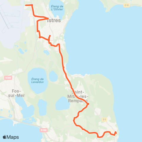 Ulysse Scolaires Martigues Langevin - Istres Bayanne map