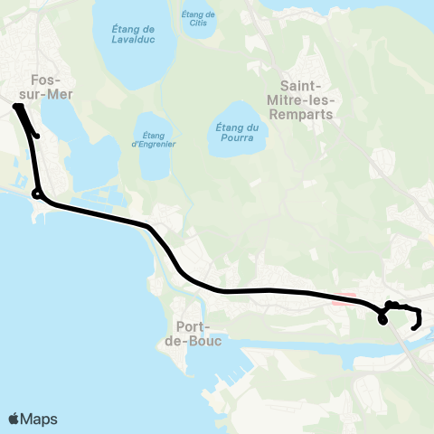 Ulysse Scolaires Port de Bouc Jean Moulin - Istres Boucasson map
