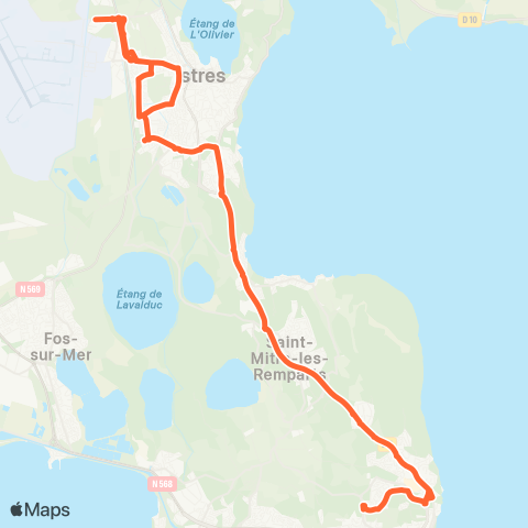 Ulysse Scolaires Istres - Martigues map