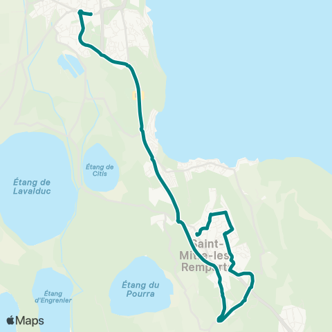Ulysse Istres Daudet - St Mitre Foyer 3ème âge Allô le bus map