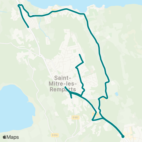 Ulysse St Mitre - Rostand Allô le bus map