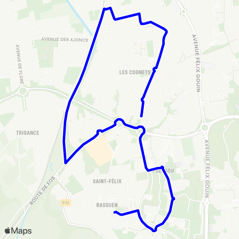 Ulysse Scolaires Circuit C Pierron - L King map