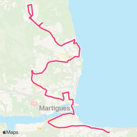 Ulysse Martigues - St Mitre map